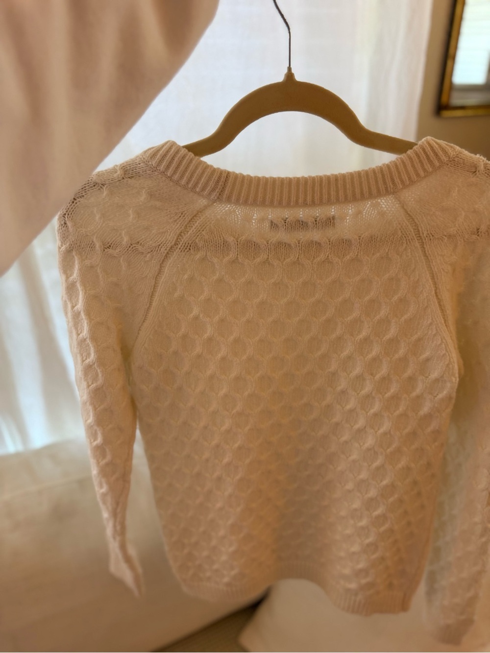 Old Navy Cream Cable Stitch Crewneck Sweater - Picture 2 of 6